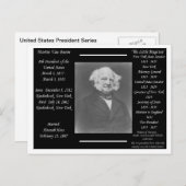 Präsident Martin Van Buren Postkarte (Vorne/Hinten)