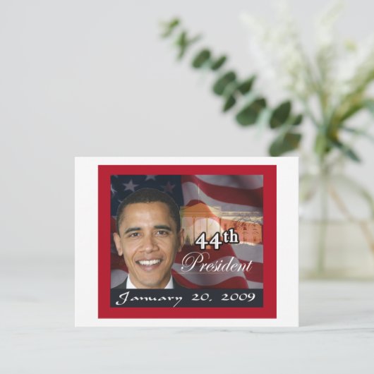 Präsident Memorabilia Postkarte (Stehend Vorderseite)