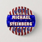 Präsident Michael-Steinberg Wahl 2016 Demokrat Button (Vorderseite)