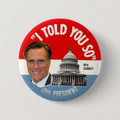 Präsident Mitt Romney-45. Button (Vorderseite)