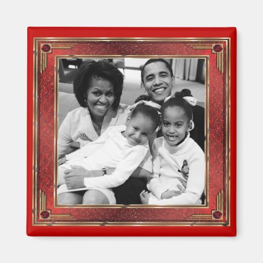 Präsident Obama 1. Familie Keepsakes Magnet (Vorne)