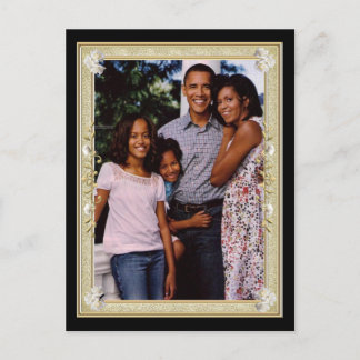 Präsident Obama 1. Gerahmte Keepsakes Postkarte