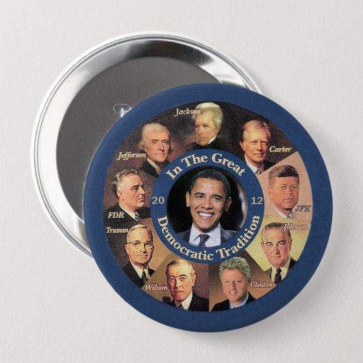 Präsident Obama 2012 Button (Vorne & Hinten)