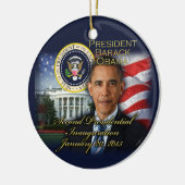 Präsident Obama 2. Amtseinführung Keramik Ornament (Links)