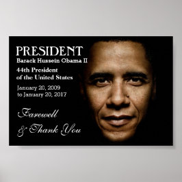Präsident Obama Abschied und vielen Dank Poster