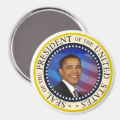 Präsident Obama Amtseinführung im großen Stil 3" Magnet (Vorderseite/Rückseite)
