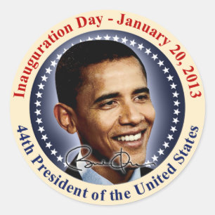 Präsident Obama Amtseinführungs-Tag Runder Aufkleber