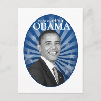 Präsident Obama Blue Bw Postkarte