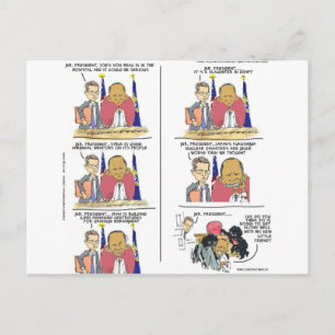 Präsident Obama & Bo Show Emotion Funny Postkarte
