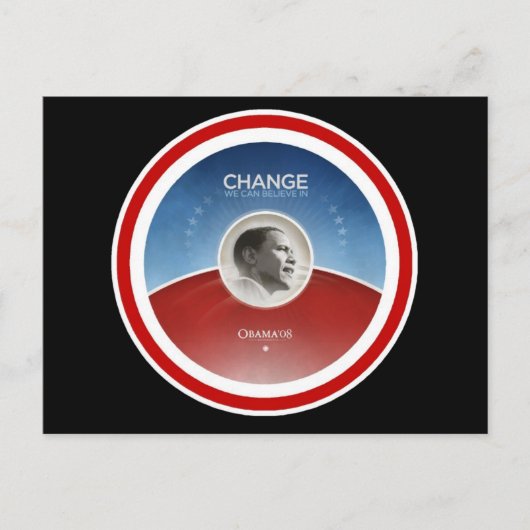 Präsident Obama CHANGE Postkarte (Vorderseite)