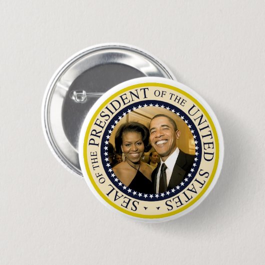 Präsident Obama Commemorative Button (Vorne & Hinten)