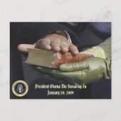 Präsident Obama - das SWEARING-IN-Gedenken Postkarte (Vorderseite)