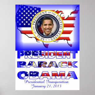 PRÄSIDENT OBAMA Einweihung 2013 Poster