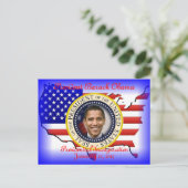 PRÄSIDENT OBAMA Einweihung 2013 Postkarte (Stehend Vorderseite)