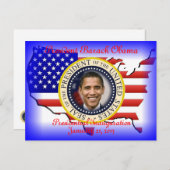 PRÄSIDENT OBAMA Einweihung 2013 Postkarte (Vorne/Hinten)