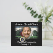PRÄSIDENT OBAMA Einweihung 2013 Postkarte (Stehend Vorderseite)