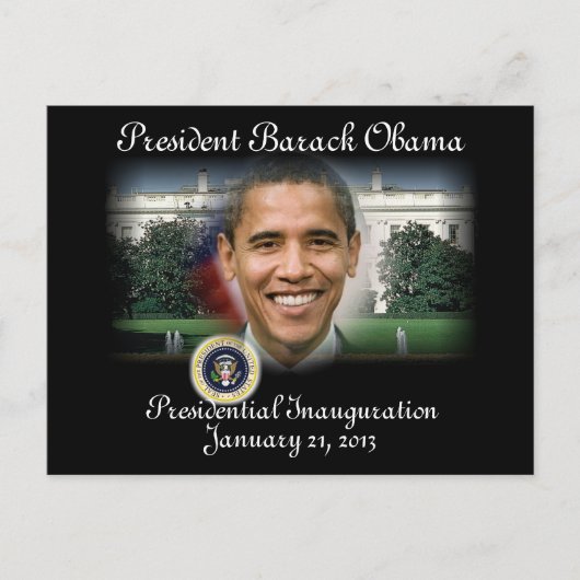 PRÄSIDENT OBAMA Einweihung 2013 Postkarte (Vorderseite)