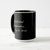 PRÄSIDENT OBAMA Einweihung 2013 Tasse (Vorderseite Links)