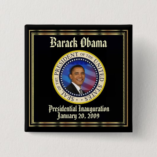 PRÄSIDENT OBAMA Einweihung Gedenk Button (Vorderseite)