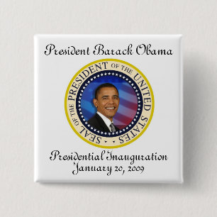 PRÄSIDENT OBAMA Einweihung Gedenk Button