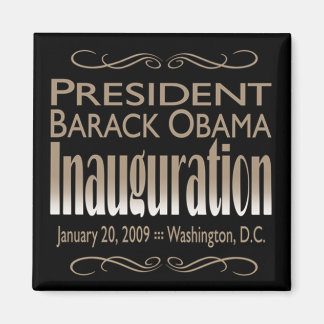 Präsident Obama Einweihungsmagnet (schwarz) Magnet