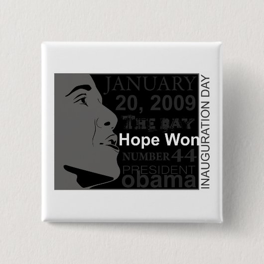 Präsident Obama - Einweihungstag Button (Vorderseite)
