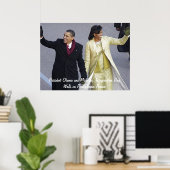 Präsident Obama Einweihungstagswanderung Poster (Heimbüro)