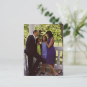 Präsident Obama Erste Familie Postkarte (Stehend Vorderseite)