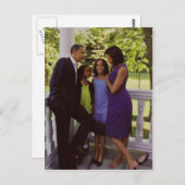 Präsident Obama Erste Familie Postkarte (Vorne/Hinten)