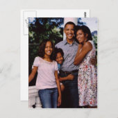 Präsident Obama Erste Familie Postkarte (Vorne/Hinten)