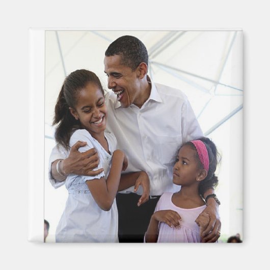 Präsident Obama Father & Daughters Magnet (Vorne)