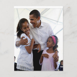 Präsident Obama Father & Daughters Postkarte