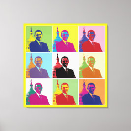 Präsident Obama Funky Modern Pop Art Leinwanddruck