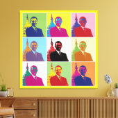 Präsident Obama Funky Modern Pop Art Leinwanddruck (Insitu (Wohnzimmer))