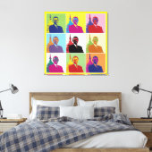 Präsident Obama Funky Modern Pop Art Leinwanddruck (Insitu (Schlafzimmer))