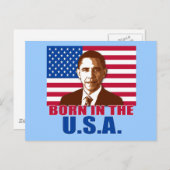 Präsident Obama Geboren in den USA Postkarte (Vorne/Hinten)