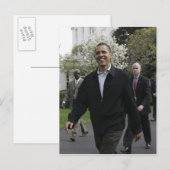 Präsident Obama geht zum Basketballplatz Postkarte (Vorne/Hinten)