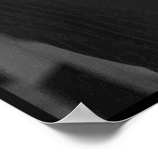 Präsident Obama - in Schwarz und Weiß Poster (Ecke)