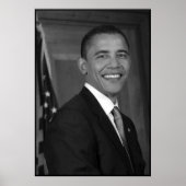Präsident Obama - in Schwarz und Weiß Poster (Vorne)