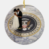 Präsident Obama Inauguration Ball Keramikornament (Hinten)