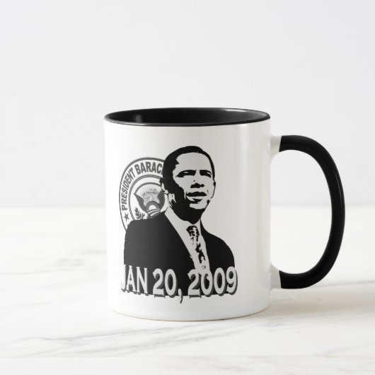 Präsident Obama Inauguration BW Tasse (Rechts)