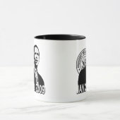 Präsident Obama Inauguration BW Tasse (Zentrum)