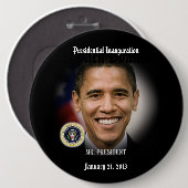 Präsident Obama Inauguration Commemorative Button (Vorne & Hinten)