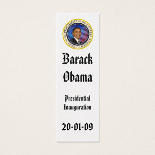 Präsident Obama Inauguration Keepsake Bookmark