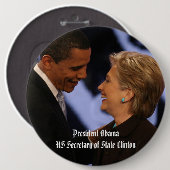 Präsident Obama Inauguration Keepsakes 6" Button (Vorne & Hinten)