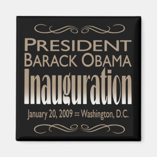 Präsident Obama Inauguration Magnet (Schwarzes)