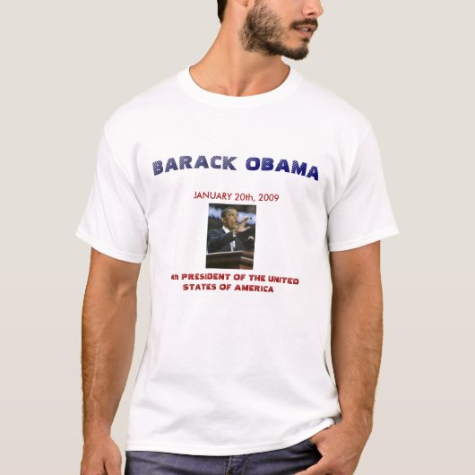 PRÄSIDENT OBAMA INAUGURATION T-SHIRT (Vorderseite)