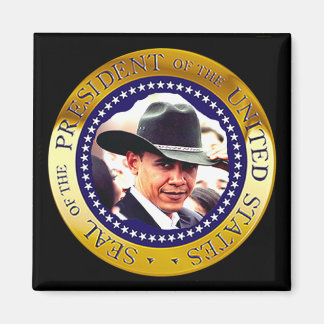 Präsident Obama Magnet (Cowboyhut)