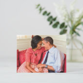 Präsident Obama Michelle Obama in Liebe Sweet Lieb Postkarte (Stehend Vorderseite)