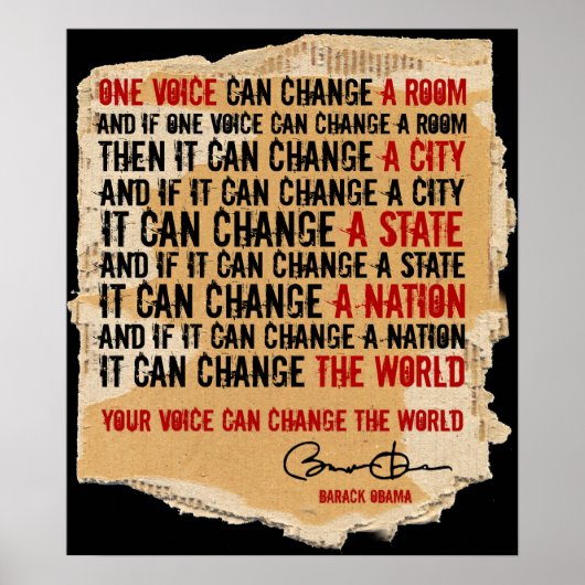PRÄSIDENT OBAMA-ONE VOICE POSTER (Vorne)